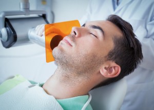 Young man undergoing dental checkup